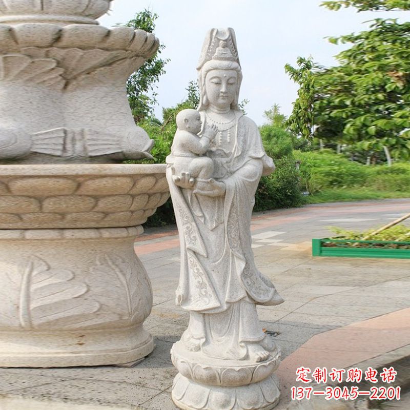 湖州送子观音汉白玉石雕