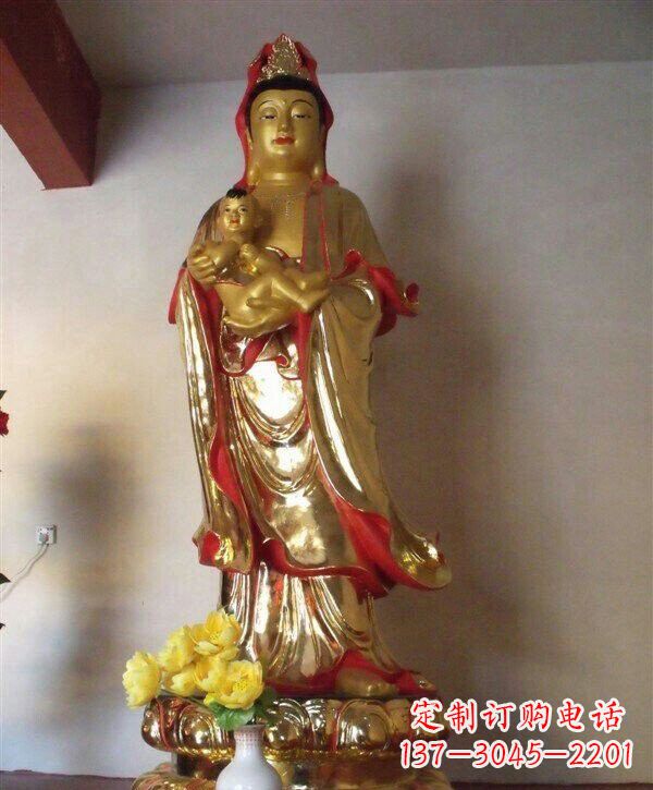 湖州送子观音铜雕 (2)