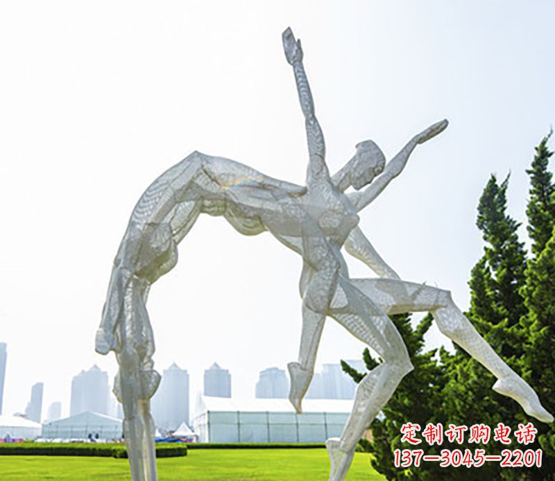 湖州体操运动员不锈钢雕塑
