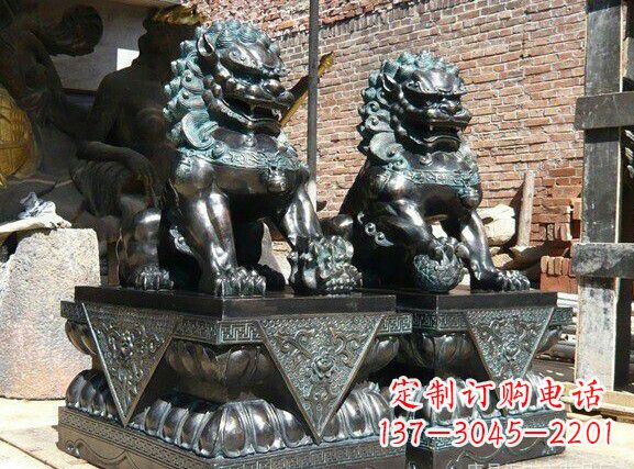 湖州天安门狮子铜雕塑