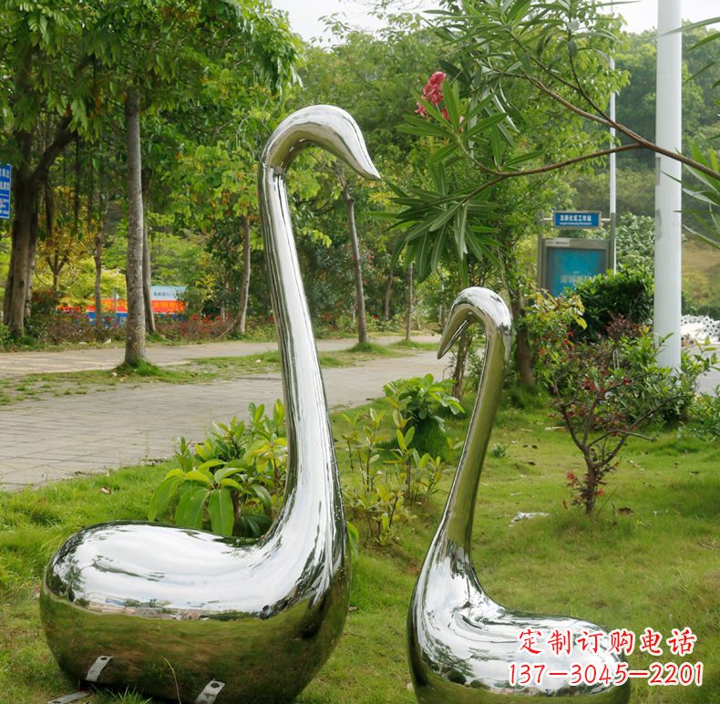 湖州天鹅抽象不锈钢雕塑