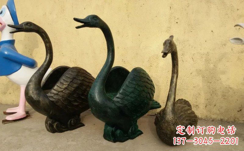 湖州天鹅动物铜雕 (3)