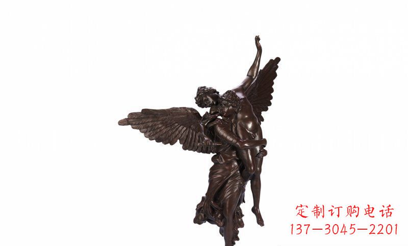 湖州天使玻璃钢仿铜人物雕塑