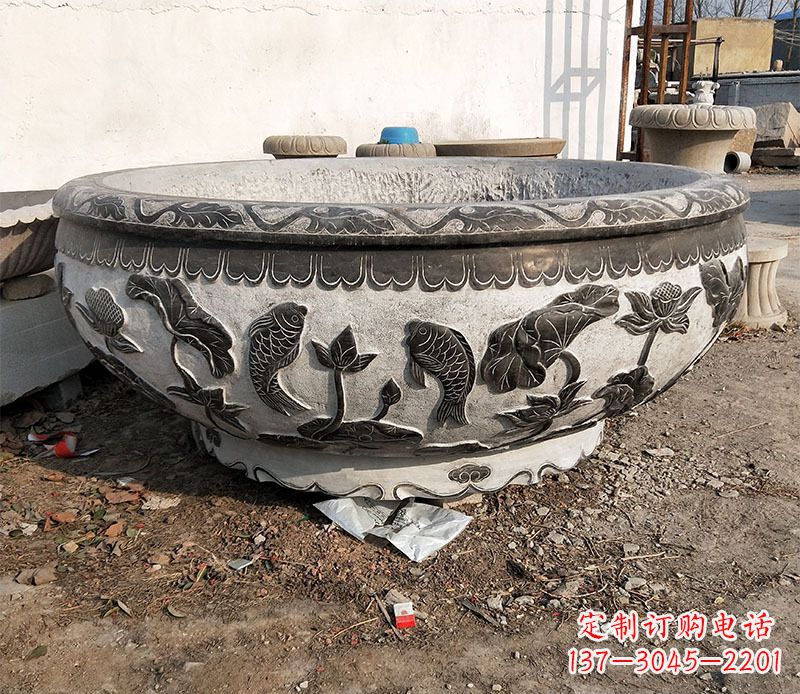湖州庭院水缸景观石雕