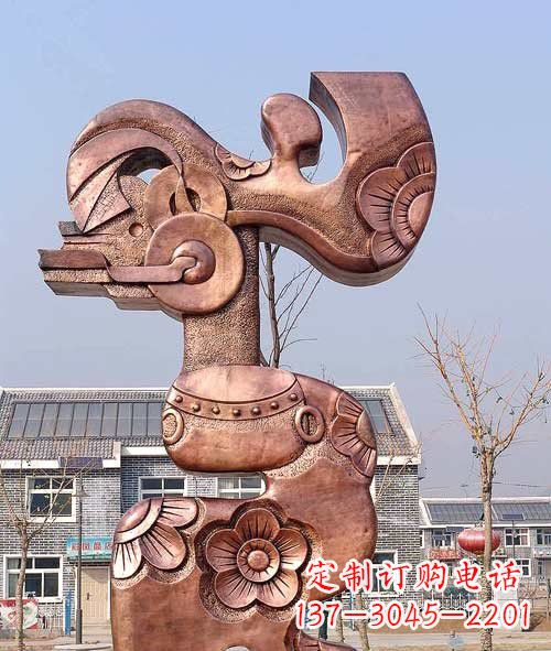 湖州铜雕抽象皮影戏人物