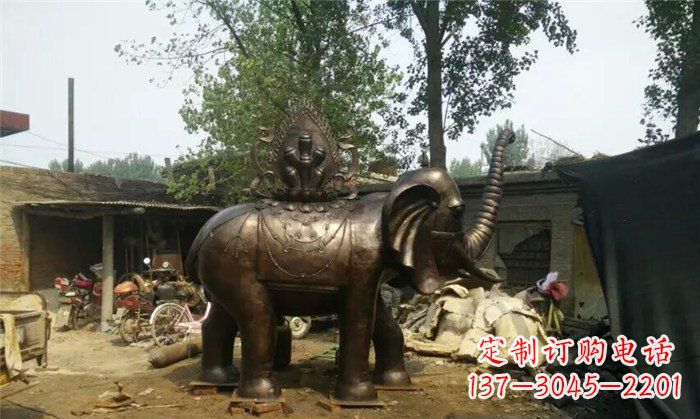 湖州铜雕大象平安吉祥公园动物雕塑