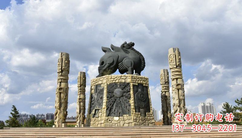 湖州铜雕大型骆驼广场动物雕塑