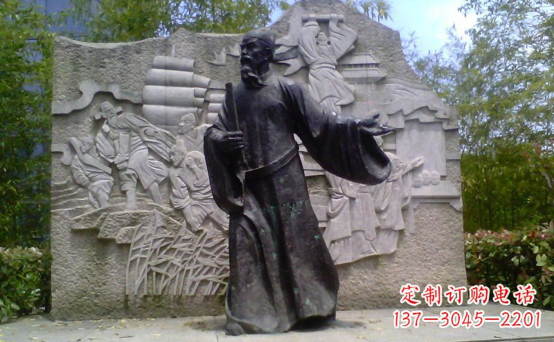 湖州铜雕古代名人雕塑