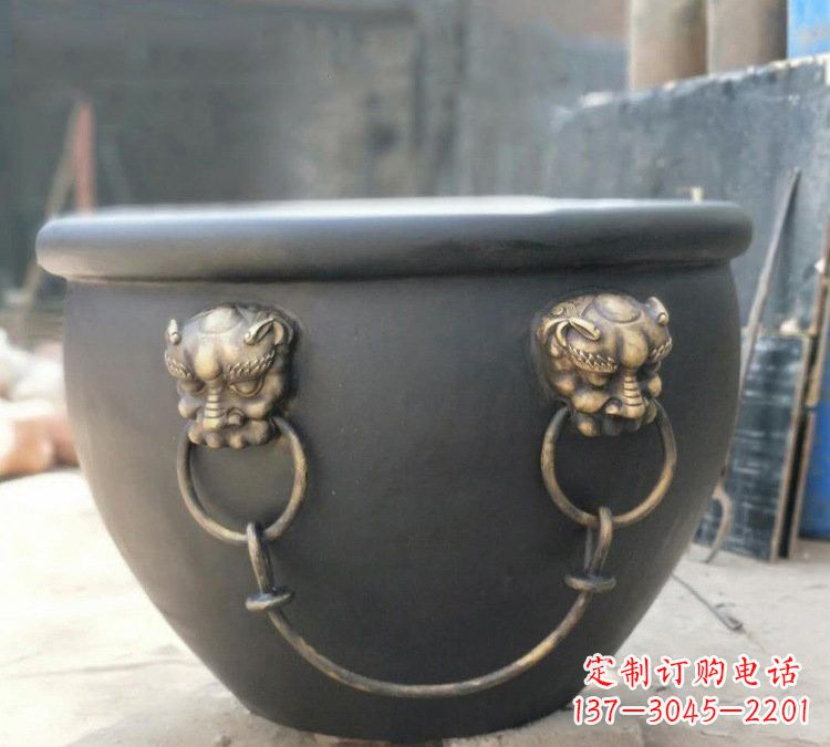 湖州铜雕故宫水缸