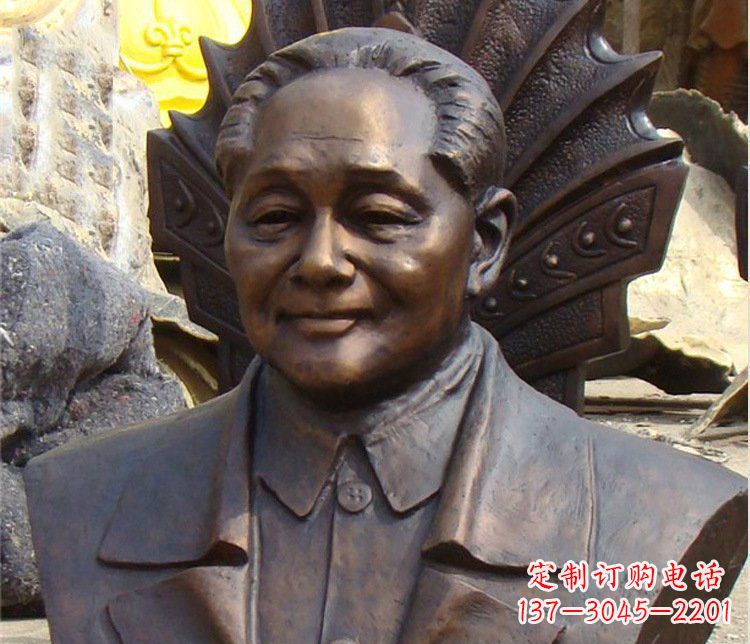 湖州铜雕广场邓小平肖像雕塑