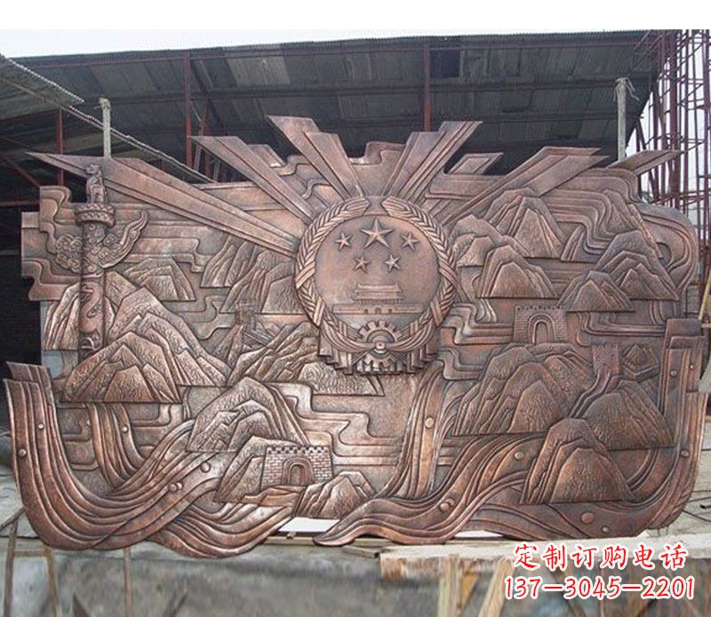 湖州铜雕广场军人壁画雕塑摆件