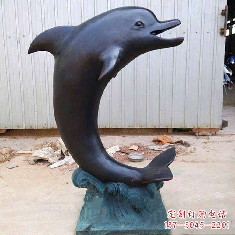 湖州铜雕海豚雕塑
