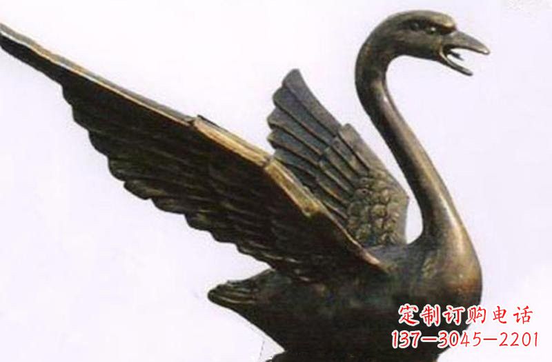 湖州铜雕喷水天鹅公园动物雕塑
