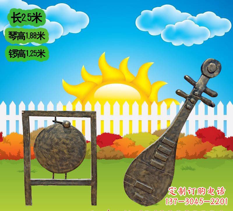 湖州铜雕琵琶雕塑