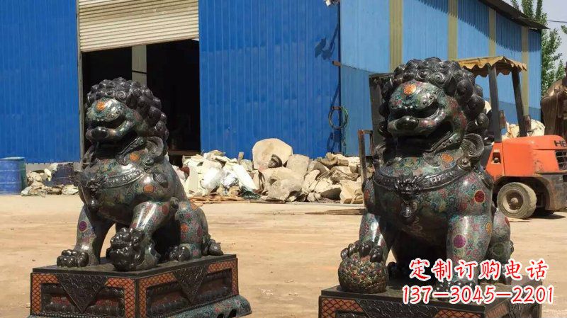 湖州铜雕企业招财狮子雕塑摆件