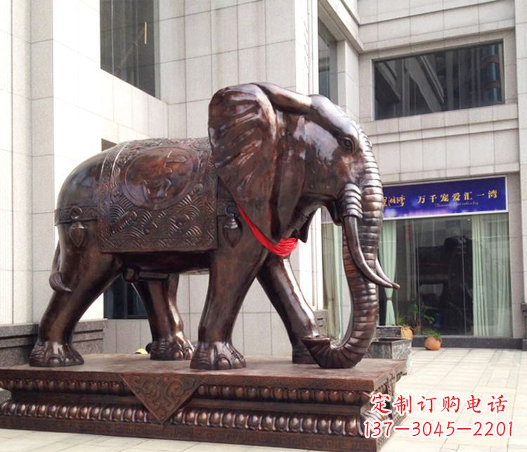 湖州铜雕企业招财大象