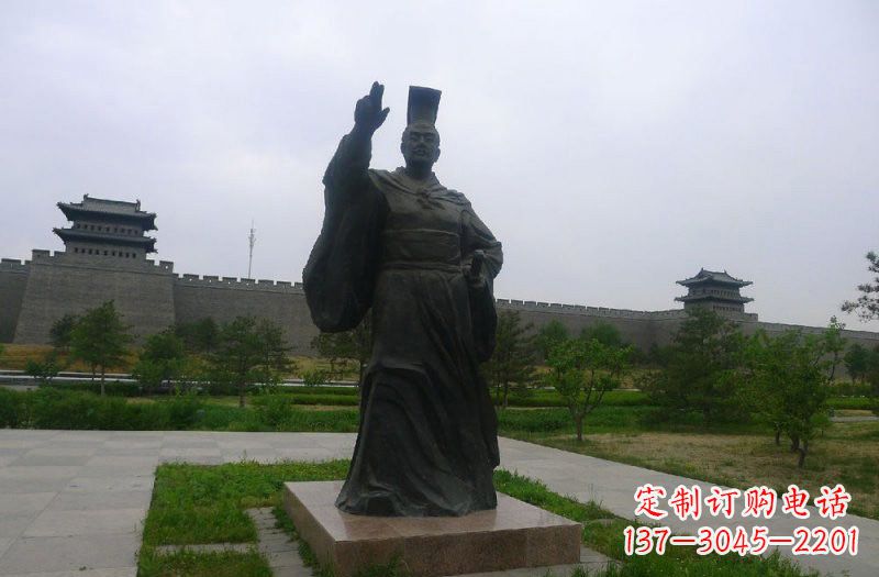 湖州铜雕秦始皇古代名人雕塑