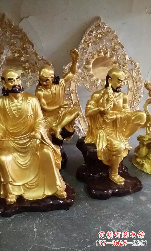 湖州铜雕十八罗汉