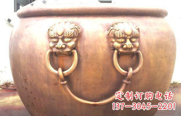 湖州铜雕水缸寺庙景观雕塑_1