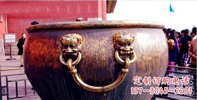 湖州铜雕水缸寺庙景观雕塑