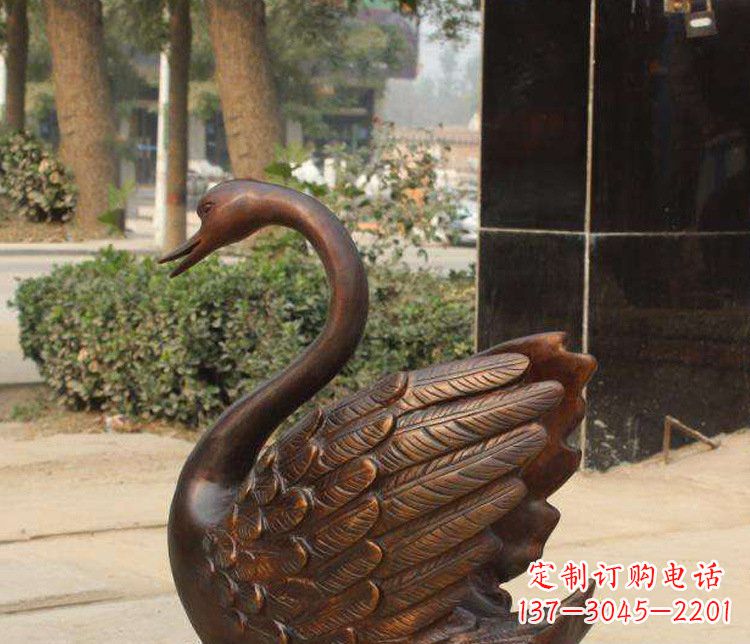 湖州铜雕水景天鹅动物雕塑