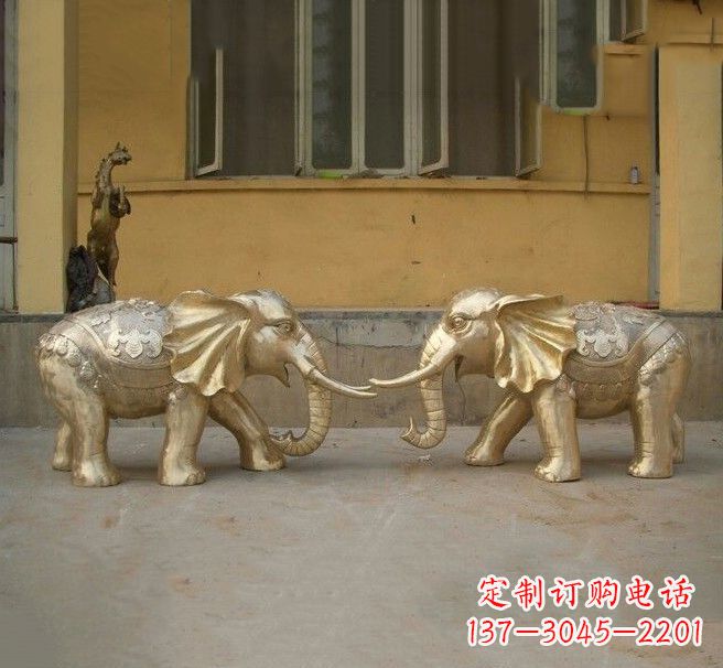 湖州铜雕招财小象