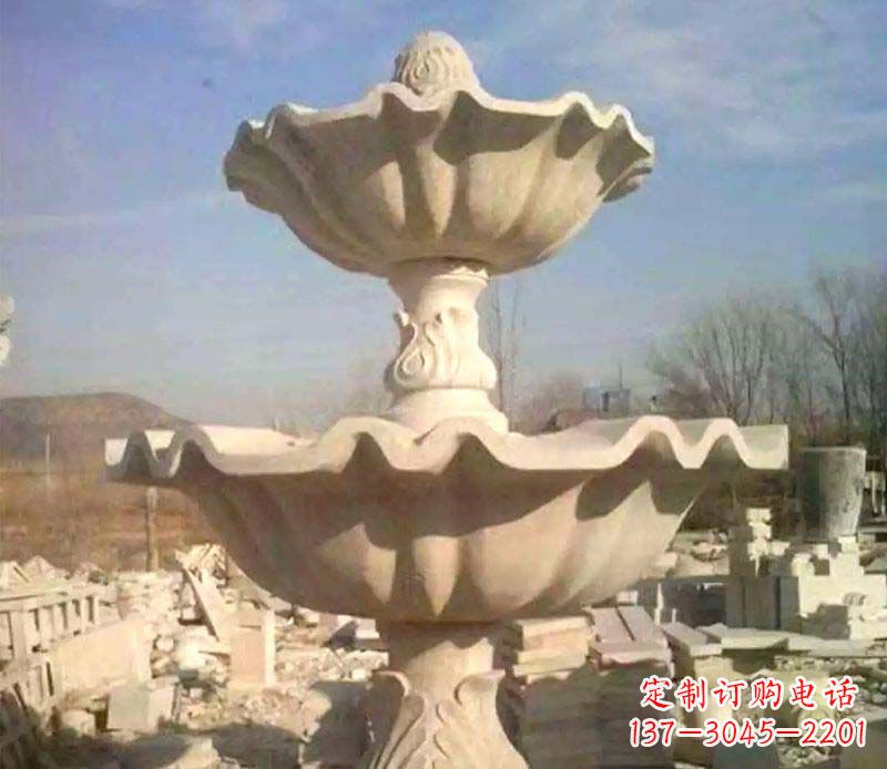 湖州晚霞红大型喷泉石雕