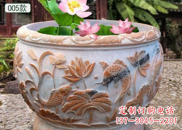 湖州晚霞红水缸鱼缸雕塑