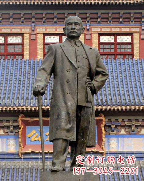 湖州伟人孙中山先生铜雕像