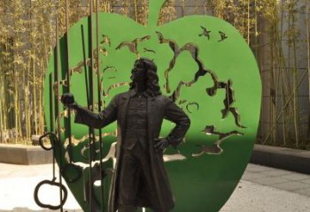 湖州牛顿公园铜雕，艺术品升华人物形象