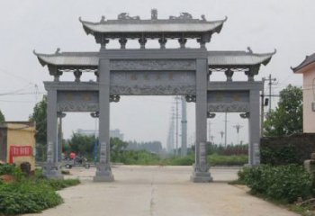 湖州艺术雕塑牌坊精美装饰农村的美丽