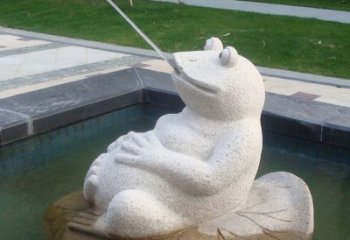 湖州无边界精致艺术——喷水青蛙石雕