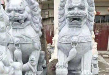 湖州象征力量的大理石狮子石雕