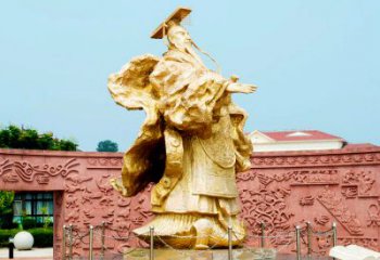 湖州中领雕塑：秦始皇鎏金铜雕塑像