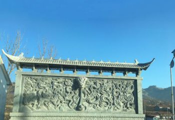 湖州青石九龙壁，精美雕塑饰衬城市广场