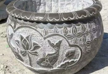 湖州精致青石浮雕水缸，为您打造精美绝伦的定制雕塑