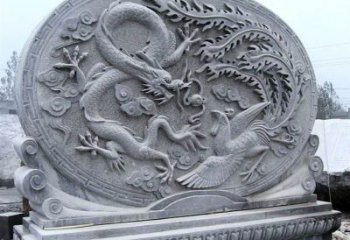 湖州青石古典美——龙凤呈祥雕塑