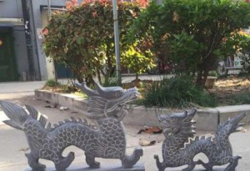 湖州青石雕刻母子龙是由中领雕塑工厂家生产的一…