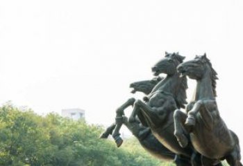 湖州中领雕塑出品，精美青铜三匹马铜雕塑