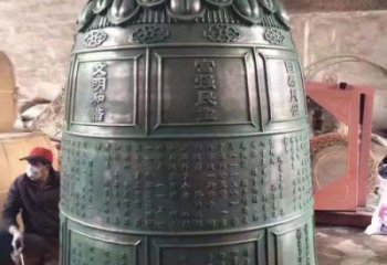 湖州古典铜钟雕塑，装点家园