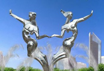 湖州爱情镌刻，不锈钢抽象情侣雕塑