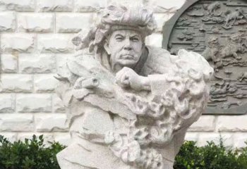 湖州纪念邱少云烈士的石雕艺术品