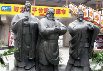 湖州铭记经典：三国英雄关羽雕塑