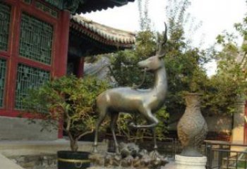 湖州神鹿寺庙铜雕动物定制