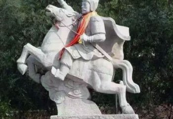 湖州神帅韩信骑马石雕塑像，领雕塑定制出精美传奇