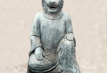 湖州中领雕塑：生肖虎-兽首人身石雕精品