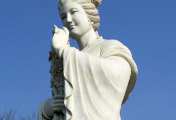 湖州十二花神之三月桃花息夫人汉白玉精美美女雕像