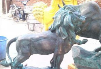 湖州象征霸气，越狱青铜狮子雕塑