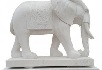 湖州石雕公园立式大象雕塑