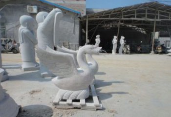 湖州中领雕塑：独具特色的天鹅喷水雕塑